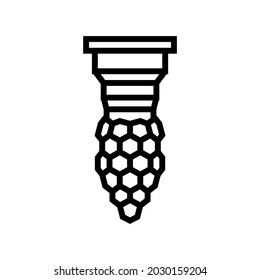bee queen production beekeeping line icon vector. bee queen production beekeeping sign. isolated contour symbol black illustration