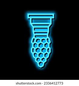 bee queen production beekeeping neon light sign vector. bee queen production beekeeping illustration
