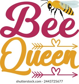 bee queen T shirt Design
