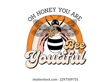 Bee Quote, Retro Bee Quote