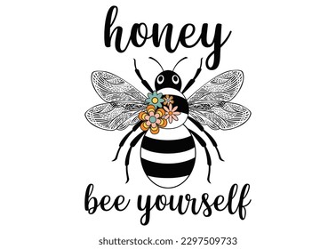 Bee Quote, Retro Bee Quote