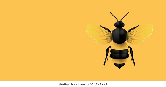 bee resting on a yellow wall