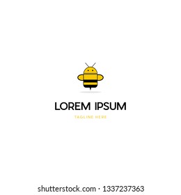 Bee Robot Mechanic Creative Design Logo