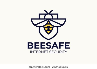 Logotipo de segurança Bee Safe com design moderno e profissional