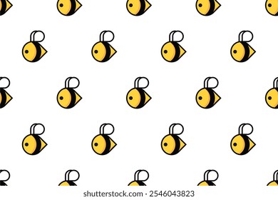 Bee seamless pattern background template. Seamless pattern background banner