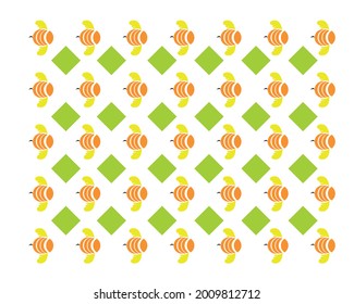 Bee seamless pattern design ilustration. 