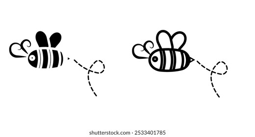 Icono del sistema de la abeja en el fondo blanco