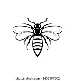 Bee sign symbol icon illustration vector Design template. Suitable for Creative Industry, Multimedia, entertainment, Educations, Shop, and any related business