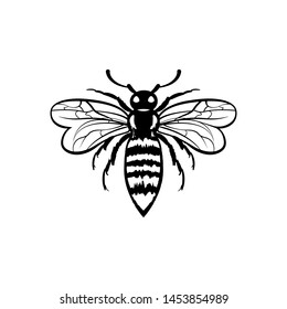 Icono de símbolo de abeja ilustración vectorial Plantilla de diseño. Apropiado para la industria creativa, multimedia, el entretenimiento, la educación, la tienda y cualquier negocio relacionado