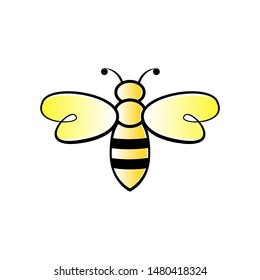 Bee sign symbol icon illustration vector Design template. Suitable for Creative Industry, Multimedia, entertainment, Educations, Shop, and any related business