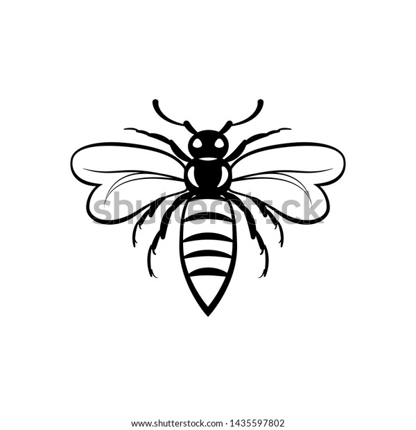 Bee Sign Symbol Icon Illustration Vector Stock Vector (Royalty Free ...