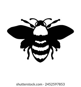 Bee Silhouette Design Vector Illustration Clipart Eps svg