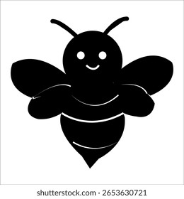 bee silhouette icon design template