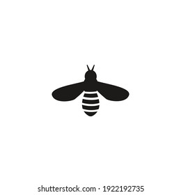 bee silhouette icon vector on a white background