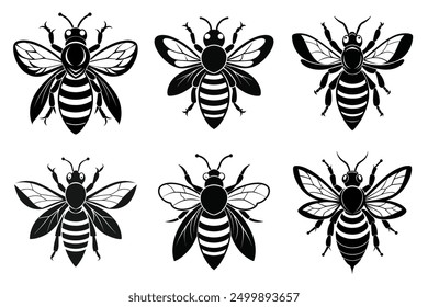 Bee Silhouette simple Vector Illustration