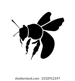 Ilustración de diseño de Vector de silueta de abeja
