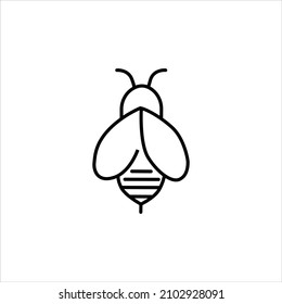 bee silhouette vector on a white background