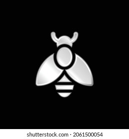 Bee silver plated metallic icon
