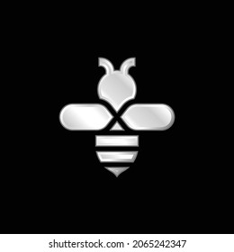 Bee silver plated metallic icon