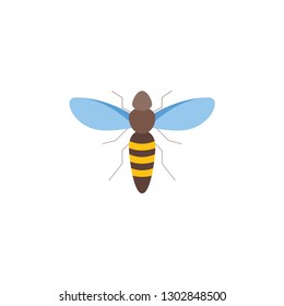 bee simple icon on white background
