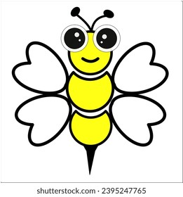 bee simple icon vector illustration