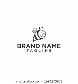 bee  simple logo design vector