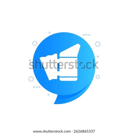 Bee smoker or smokepot vector icon