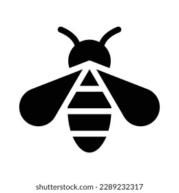 bee solid icon illustration vector graphic