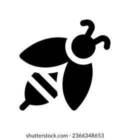 bee solid icon. vector icon for your website, mobile, presentation, and logo design.