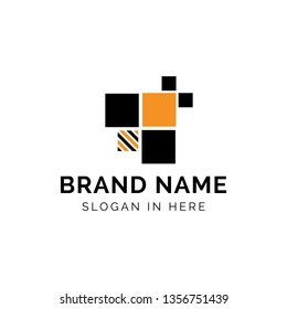 bee square logo template design