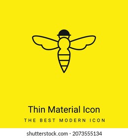 Bee With Sting Outline minimal bright yellow material icon