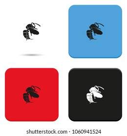 Bee stings flat vector icon.