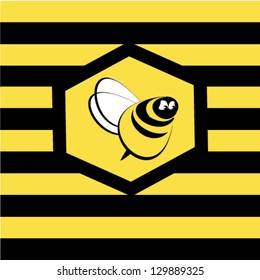 Bee in a striped frame
