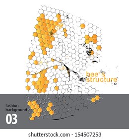 bee structure design background three