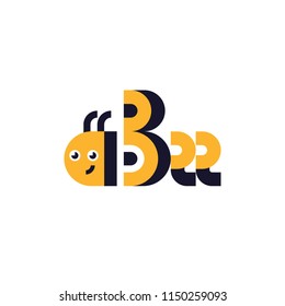Bee stylized vector icon.