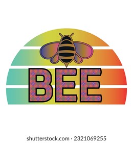 Bee sublimation design,  Bee SVG design 