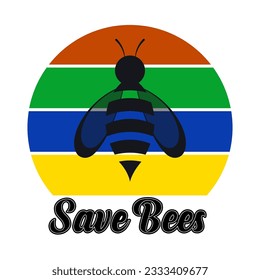 Bee SVG Design, Bee T-shirt Design, Vector Design