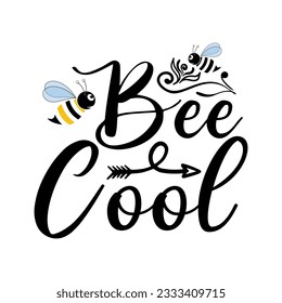 Bee SVG Design, Bee T-shirt Design, Vector Design