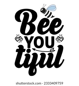 Bee SVG Design, Bee T-shirt Design, Vector Design