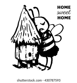 Bee sweet home vector illustration