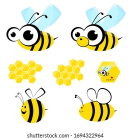 Bee Sweet Honey Cartoon Illustration Colorful Stock Vector (Royalty ...