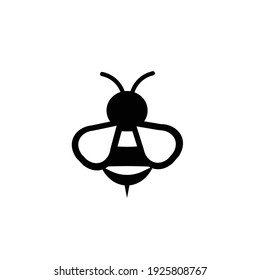 Bee symbol icon on white background