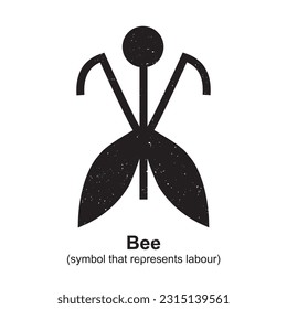 Bee (símbolo que representa al trabajo) - Símbolo bereber, símbolo amazigh, símbolos bereberes norafricanos