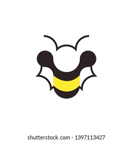Bee Symbol Vector Minimalist Design