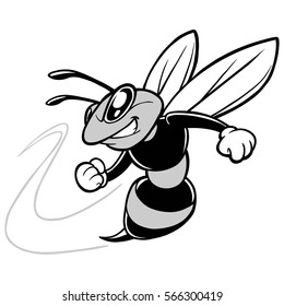 Bee Team Mascot Illustration