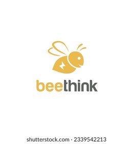 Bee think logo simple animals design