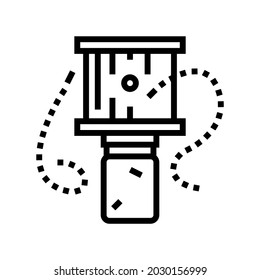 bee trap beekeeping line icon vector. bee trap beekeeping sign. isolated contour symbol black illustration