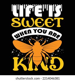 Bee t-shirt design vector template