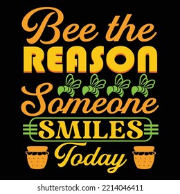 Bee t-shirt design vector template