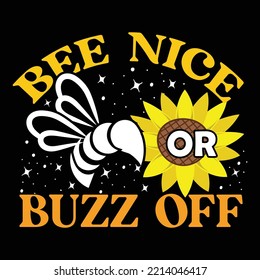 Bee t-shirt design vector template